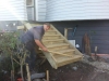Entrance wooden stairs and railing replacement at Koraha St Remuera 10